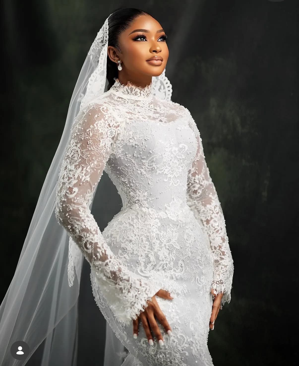 High Neck Lace Gown