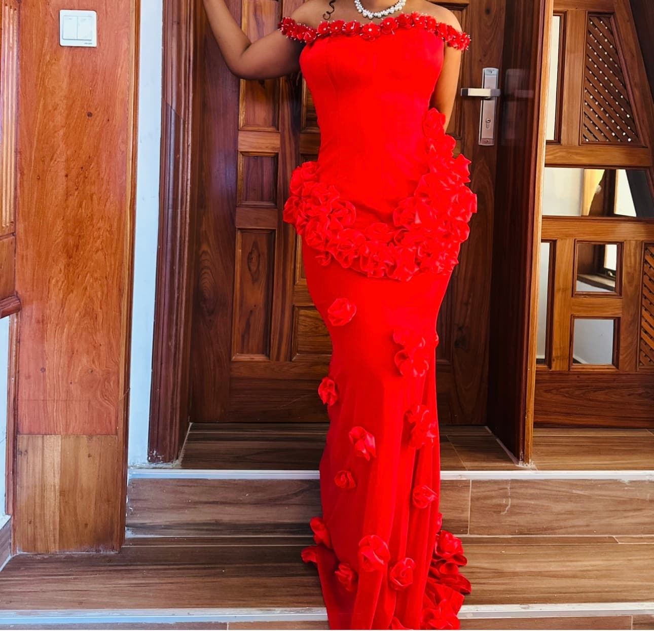 Red Rosette Off Shoulder, photo 1 of 5