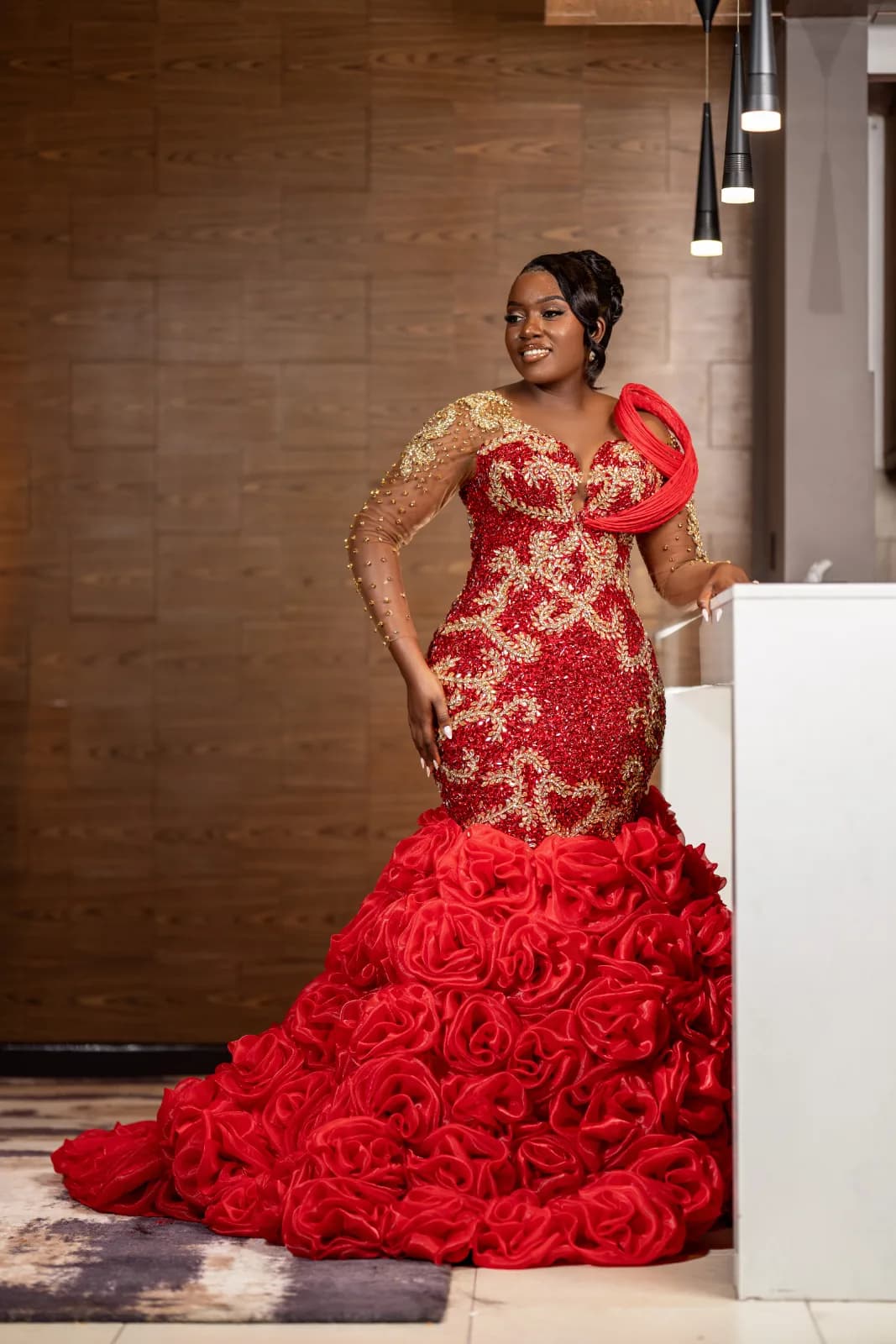 Red Rose Ruffle Gown, photo 1 of 3