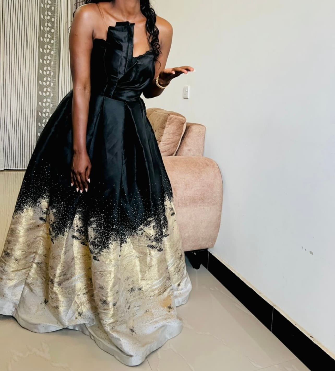 Black Gold Bow Dress, photo 1 of 3