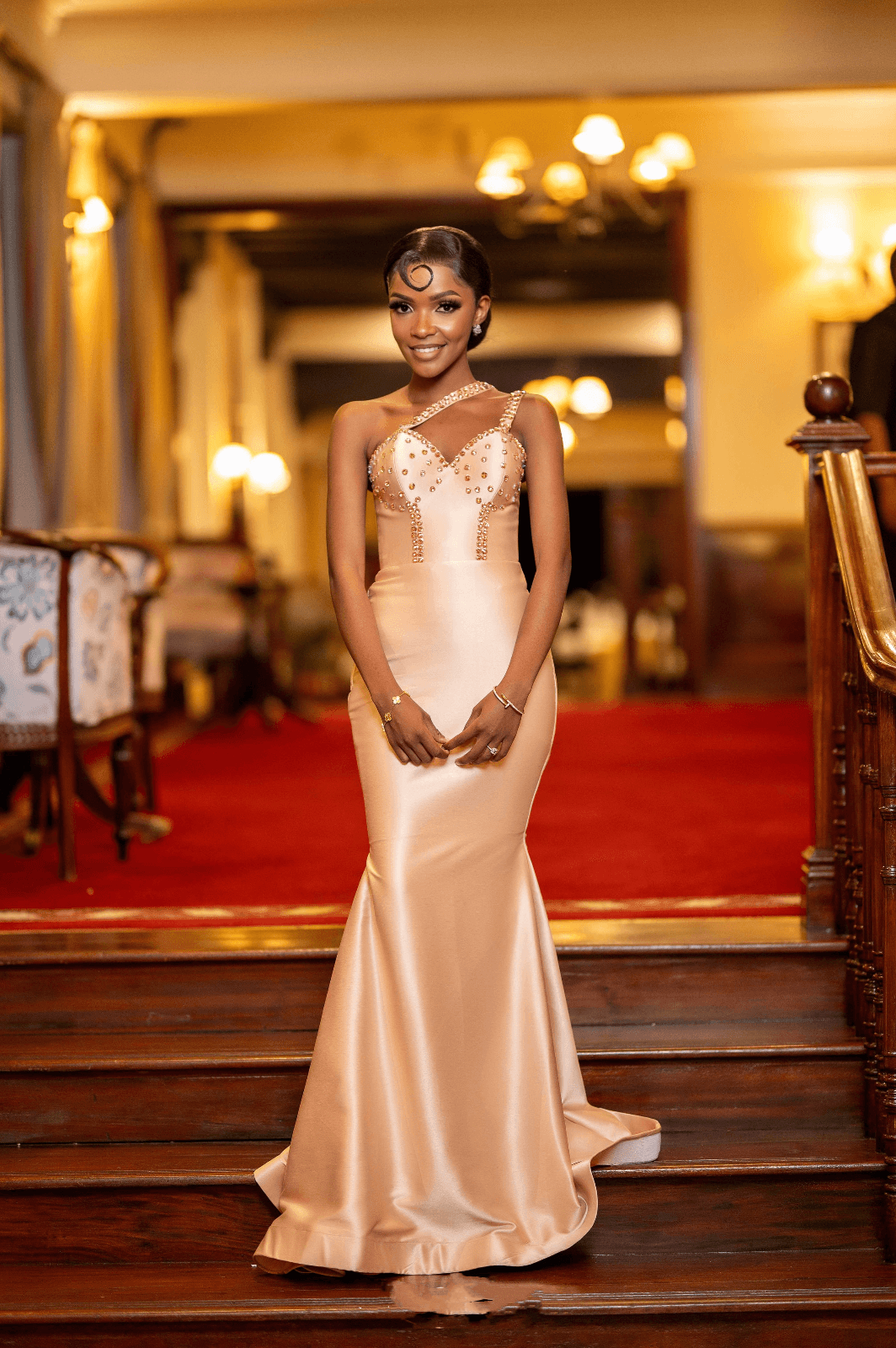 Rose Gold Satin Mermaid