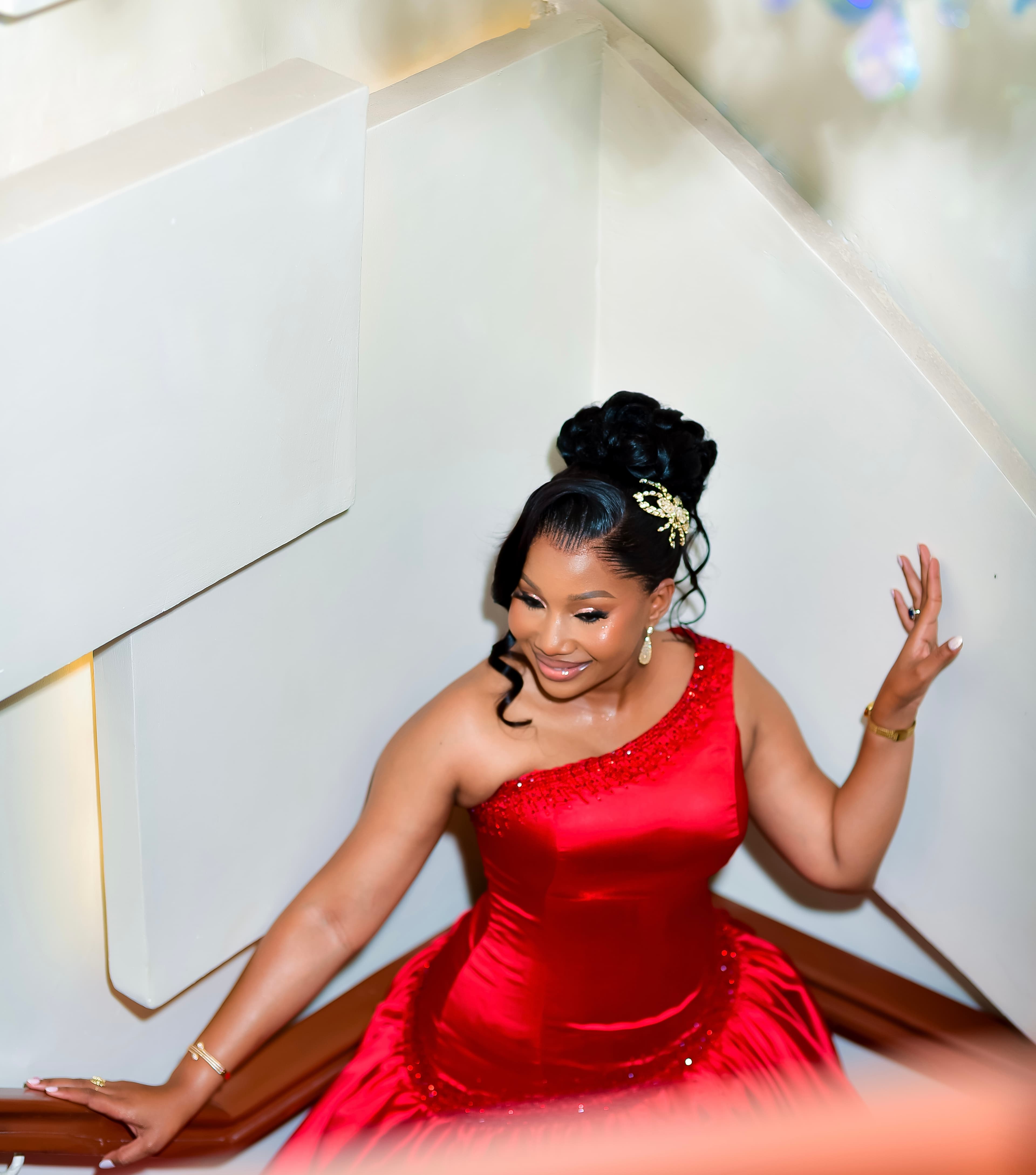 Scarlet Sequin Shoulder Dress, photo 1 of 7