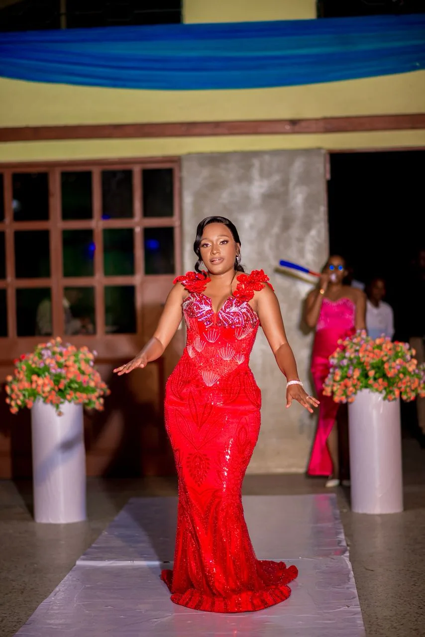 Red Floral Applique Dress, photo 1 of 4