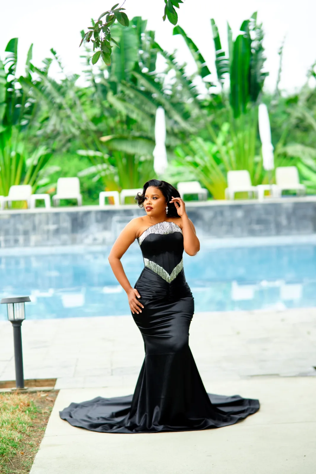 Silver Fringe Black Dress, photo 1 of 4