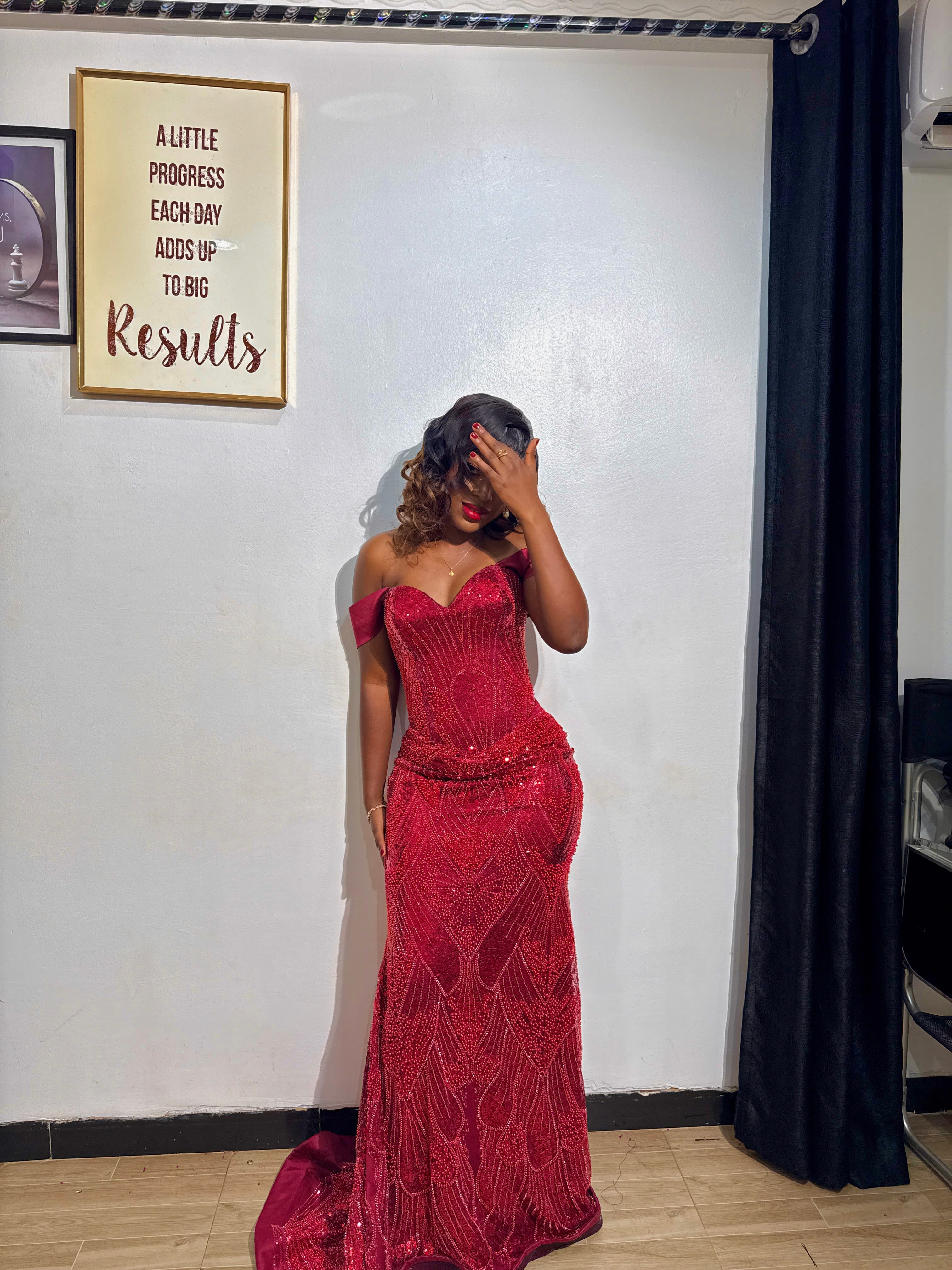 Sequin Sweetheart Train Dress, photo 1 of 4