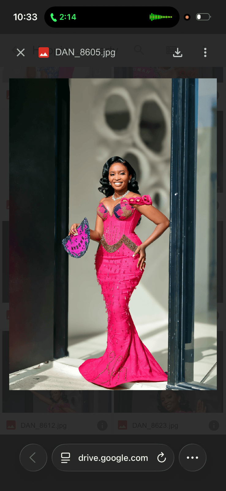 Pink Kente Beaded Mermaid, photo 1 of 3